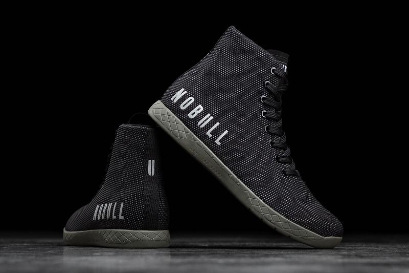 Black Nobull High-Top Ivy Men's Trainers | CA A1209H